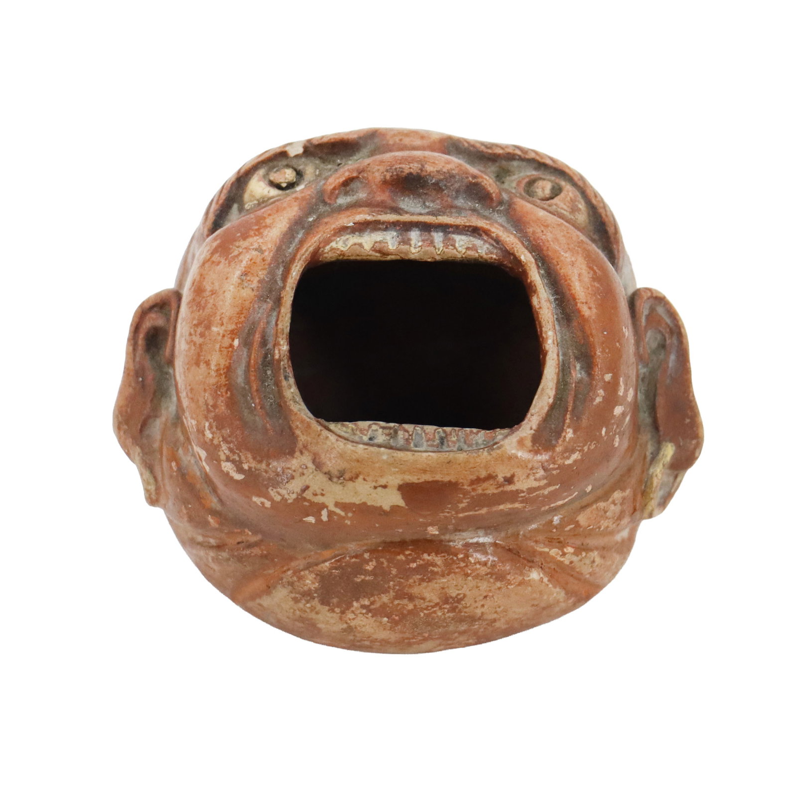 Japanese Shigaraki Ceramic Screaming Face Sculpture (1 of 11)