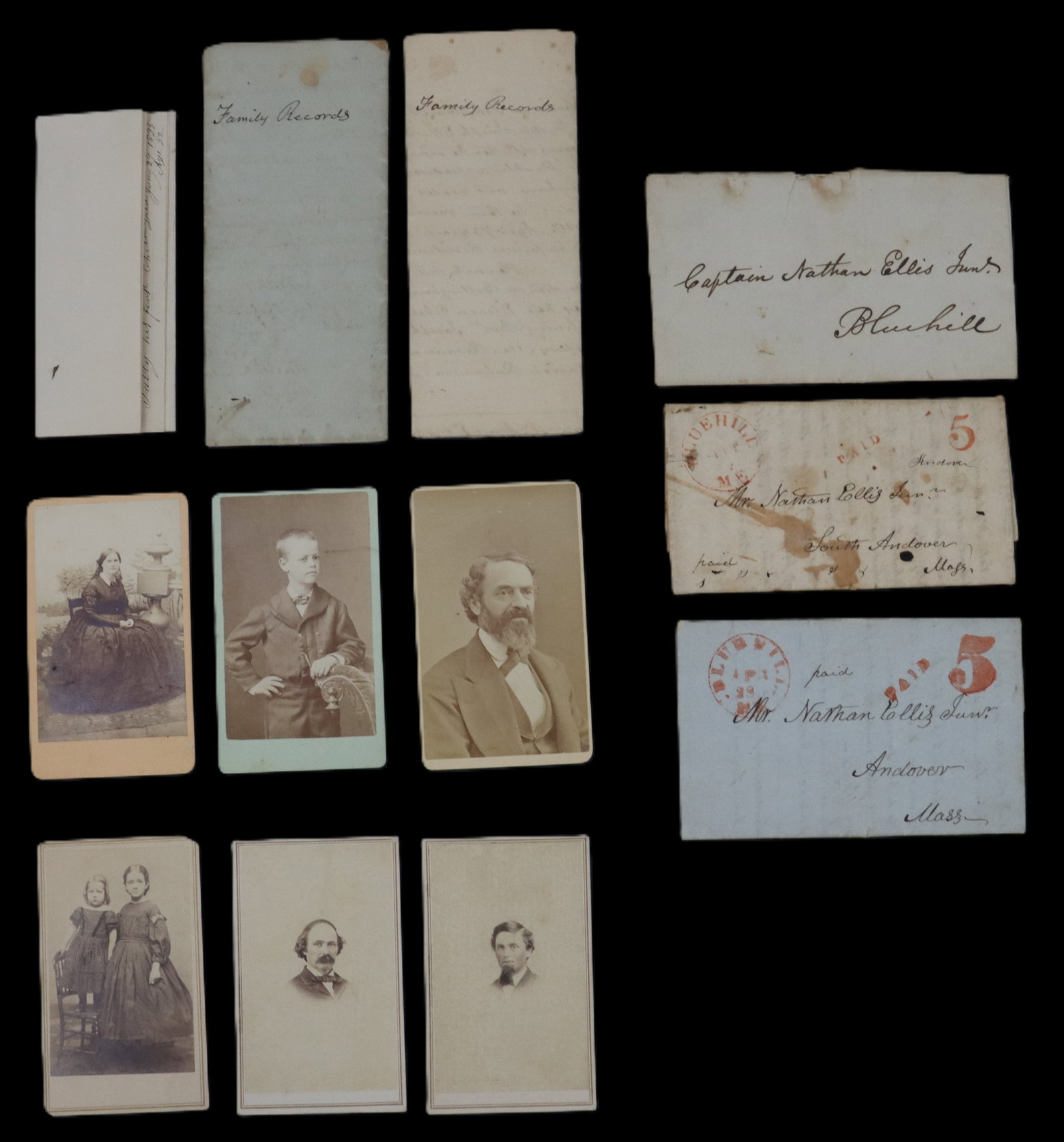 U.S. Stampless Folded Letters & Covers 1840’s (1 of 12)