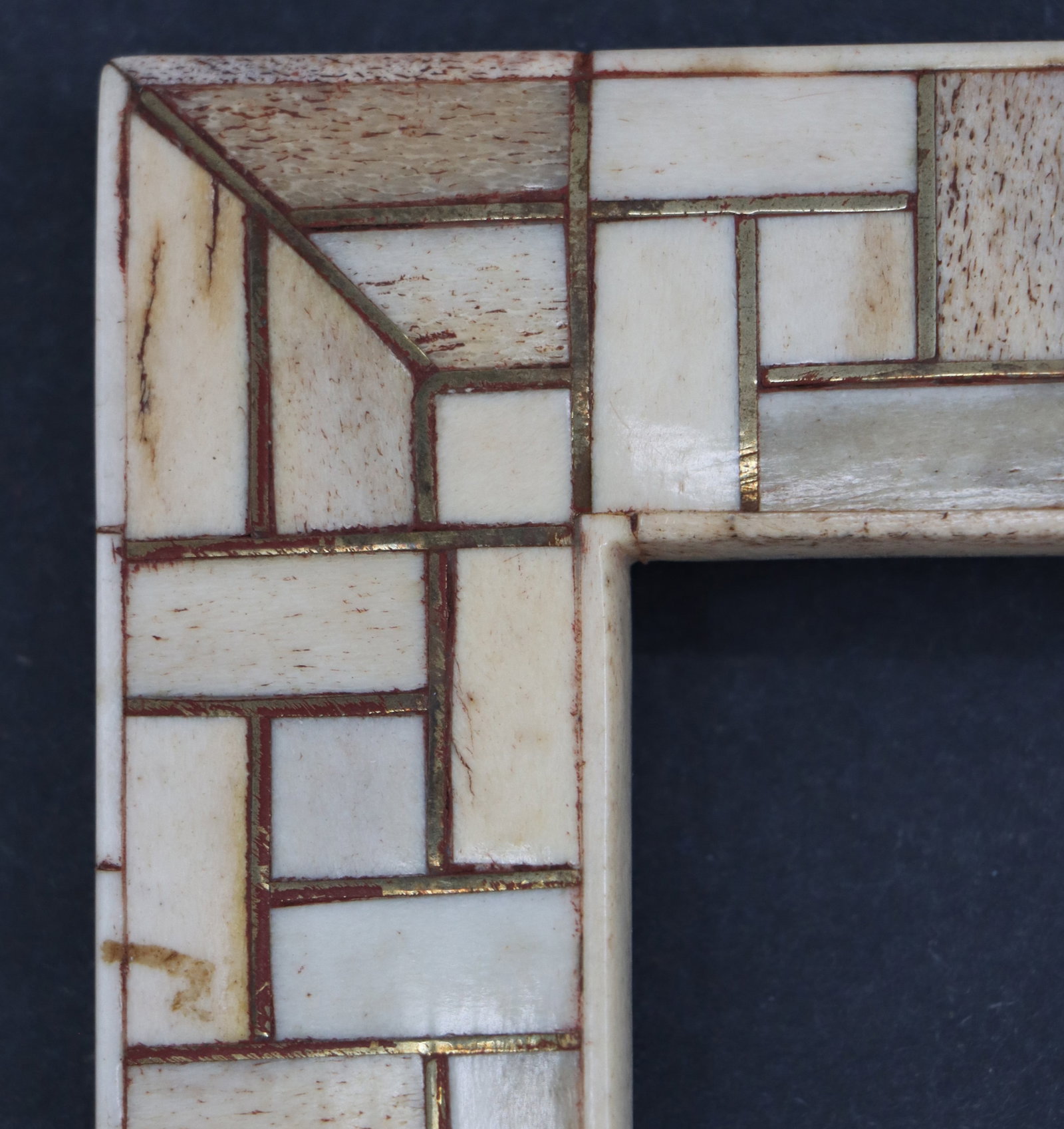 (3) Matching Indian Bone Inlaid Rectangular Mosaic Picture Frames - 10