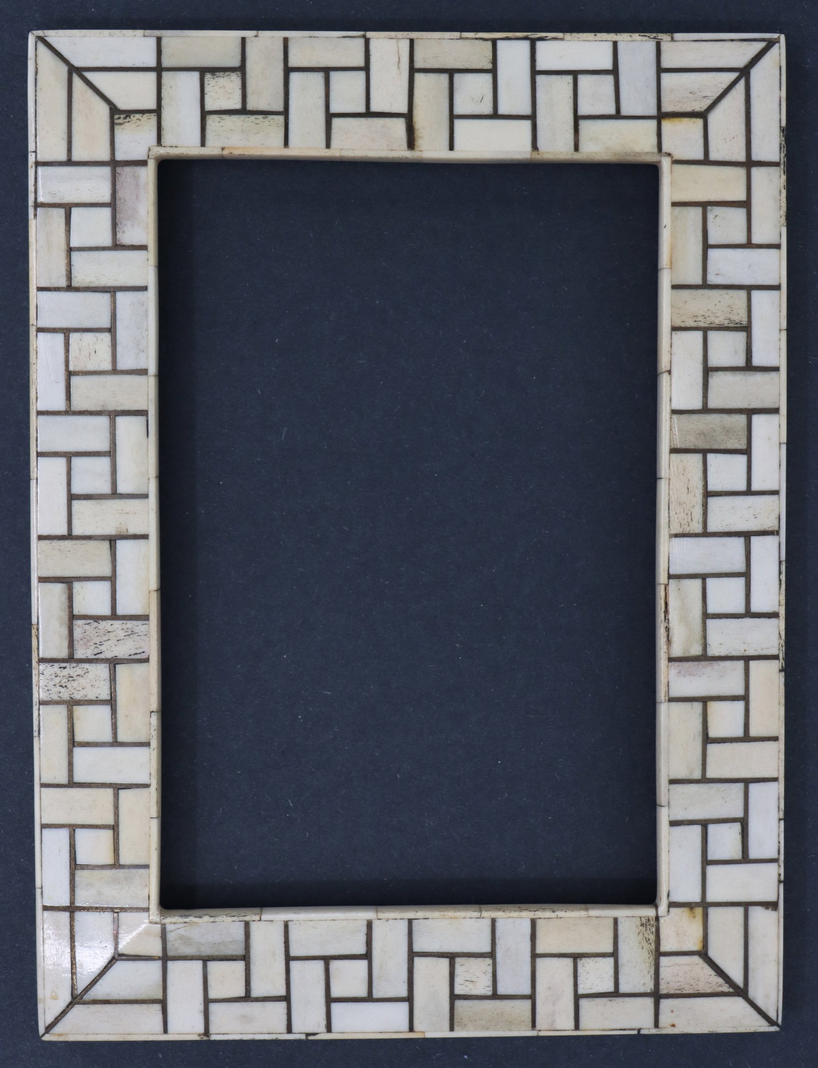 (3) Matching Indian Bone Inlaid Rectangular Mosaic Picture Frames - 11