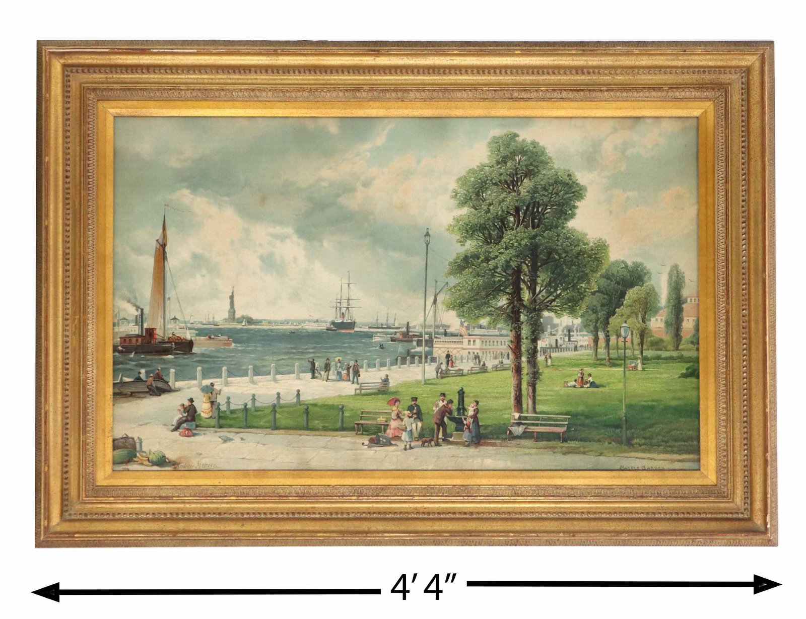 Andrew Melrose (1836-1901) American, "Castle Garden, New York" Chromolithograph (1 of 20)
