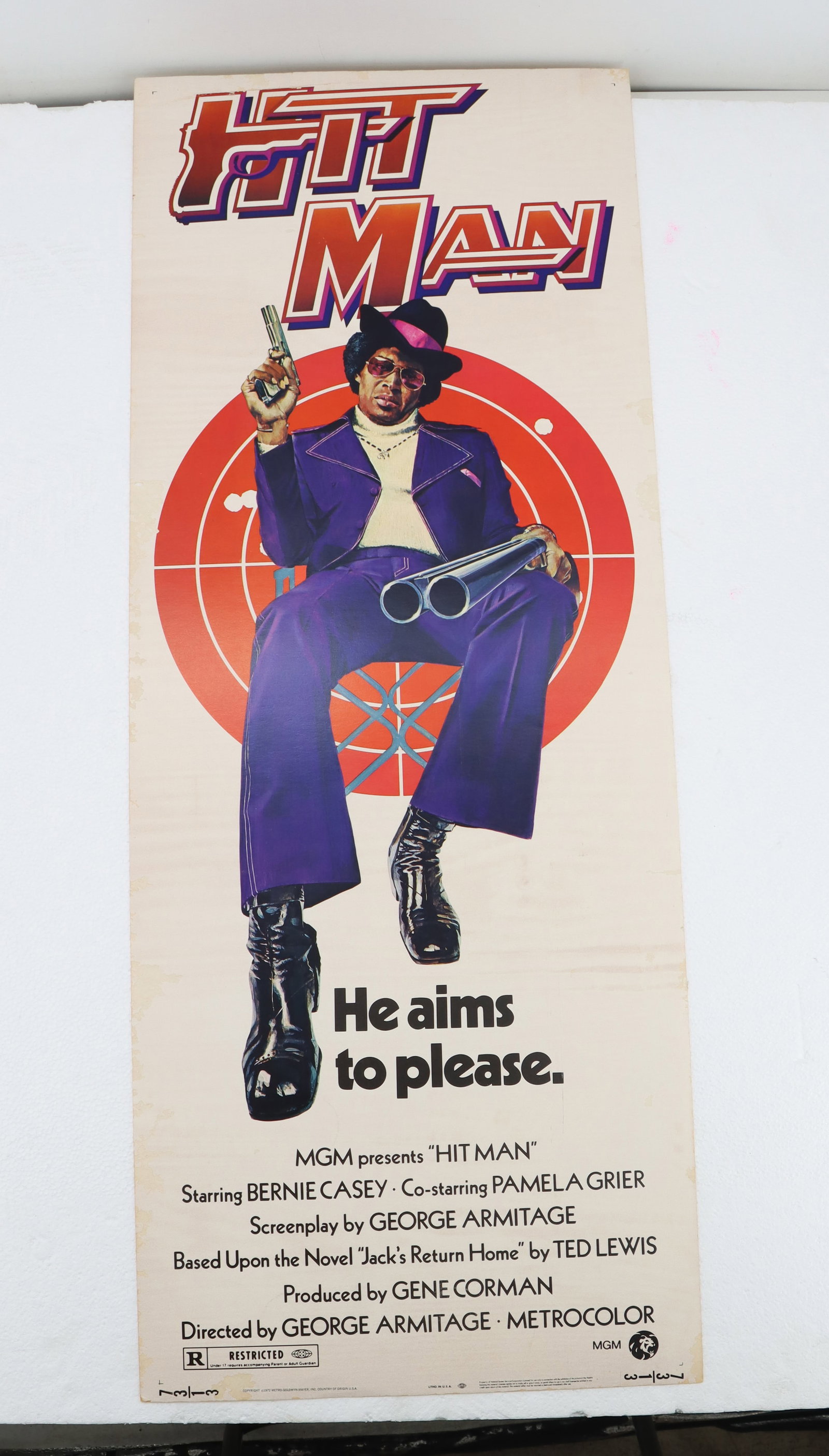 1970s "Hit Man" Insert Poster - 2
