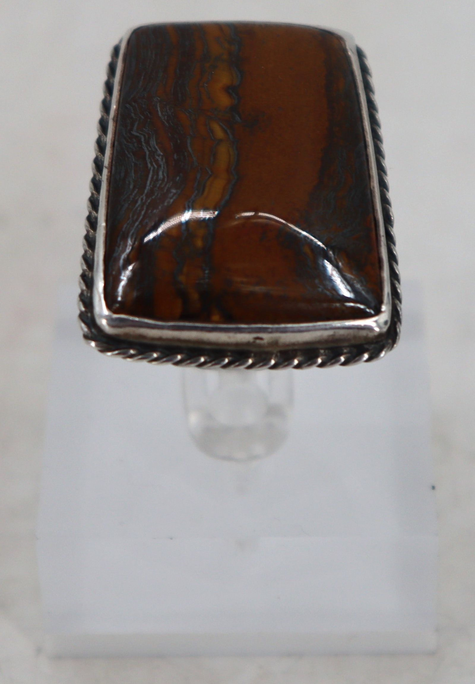 Sterling Silver and Agate Ring - 3