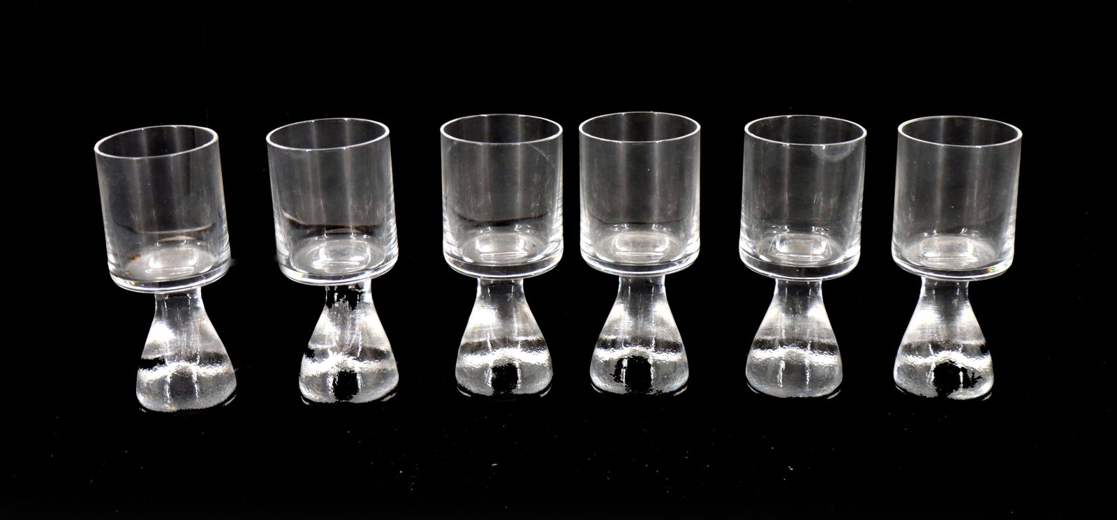 Joe Colombo (1930-1971) Italian, (6) "Asimmetrico" Glasses for Riedel: Joe Colombo (1930-1971) Italian, (6) "Asimmetrico" Glasses for Riedel. A set of 6 "Asimmetrico" drinking glasses designed by Joe Colombo for Riedel Austria in 1964. The unique