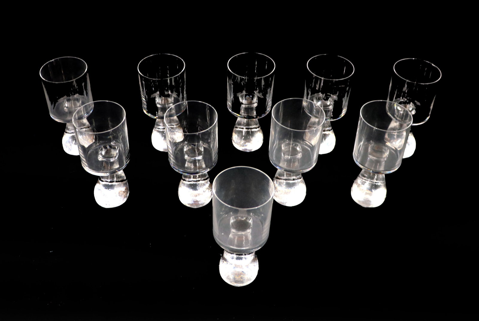 Joe Colombo (1930-1971) Italian, (10) "Asimmetrico" Glasses for Riedel: Joe Colombo (1930-1971) Italian, (10) "Asimmetrico" Glasses for Riedel. A set of 10 "Asimmetrico" drinking glasses designed by Joe Colombo for Riedel Austria in 1964. The uniq