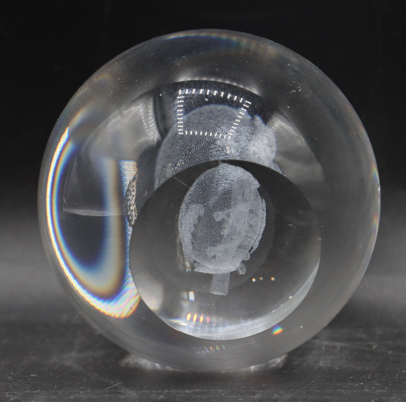 (2) Crystal Owl Paperweights - 13