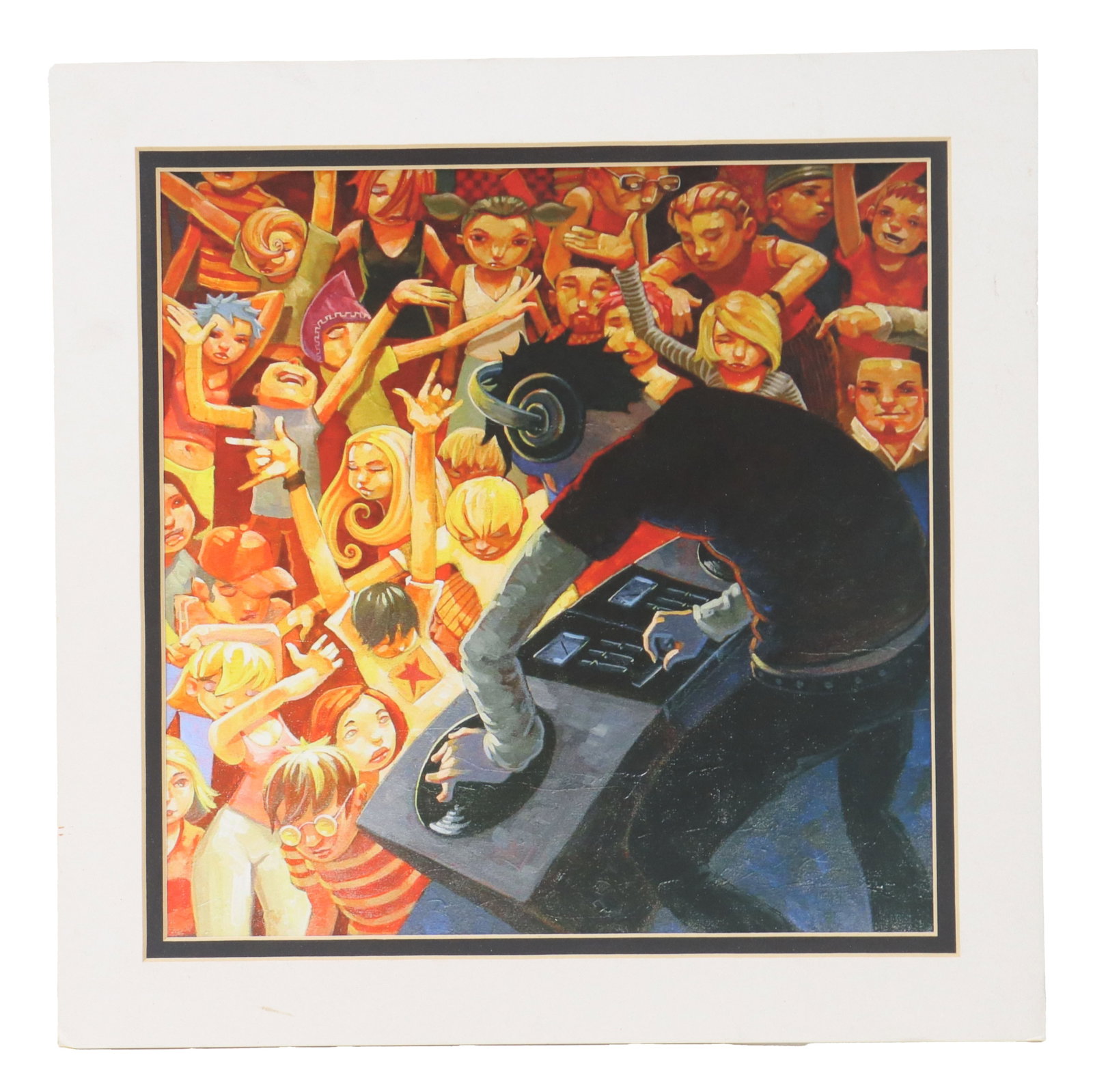 Aaron Jasinski (21st Century) American, Pop Surrealist Urban Culture Lithograph Print "Disco Blues" (1 of 7)