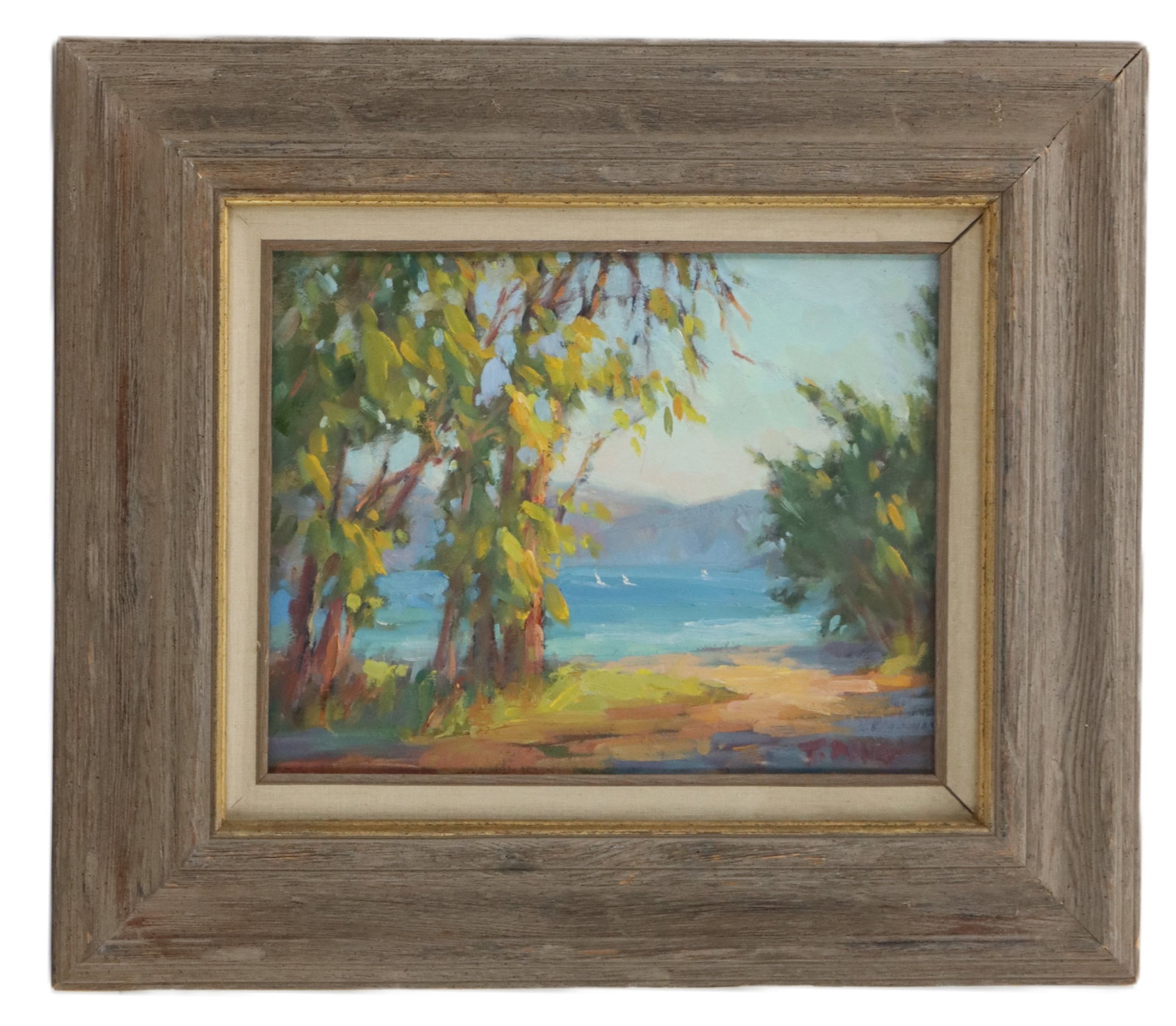 Teresa Dong (20th/21st Century) Chinese/American, Oil on Canvas, "Summer at Tahoe": Teresa Dong, 20th/21st Century Chinese/American, Oil on Canvas, "Summer at Tahoe". Teresa Dong studied with Professor Zhong Zhou Cheng at Tong Si University in Shanghai. She came to the United States 