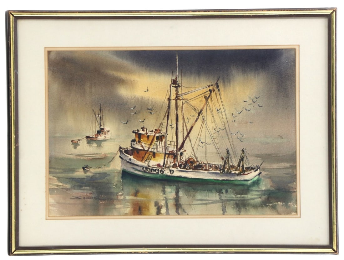 Kenneth Siqueira (1922-2009) American, Original Watercolor, "Mission Dolores": Kenneth Siqueira (1922-2009) American, Original Watercolor, "Mission Dolores". A California coastal scene. Signed lower left. Overall Size: 21 x 28 in. Sight Size: 14 x 21 in.