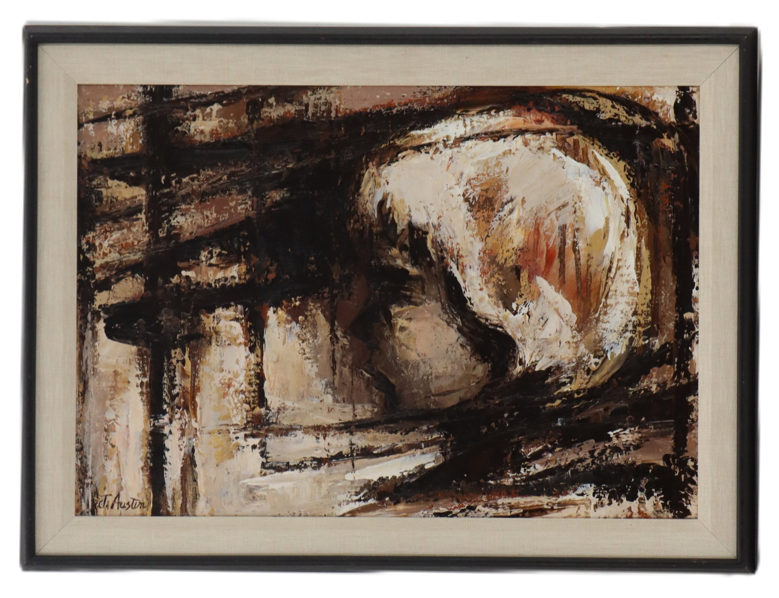 Jo-Anne Austin (20th Century) American, Oil on Canvas Portrait of a Child, "Tow Head": Jo-Anne Austin, 20th Century American, Oil on Canvas Portrait of a Child, "Tow Head". Signed lower left. Overall Size: 16 3/4 x 22 1/2 in. Sight Size: 13 1/2 x 19 1/4 in.