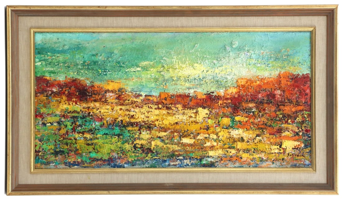Michael Henry Schreck (1901-1999) Austrian/American, Oil on Panel, "Cote D'Azur": Michael Henry Schreck (1901-1999) Austrian/American, Oil on Panel, "Cote D'Azur". Signed. Many of Schrecks works are in Florida Museums in Palm Beach and Fort Lauderdale. Michael Schreck, American, bo