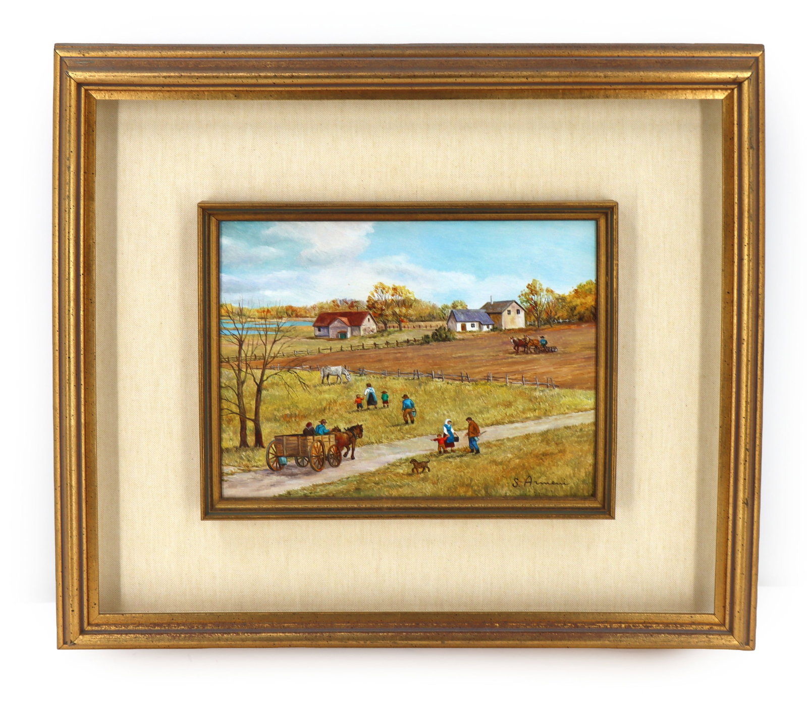 Sylvia Armeni (Born 1952) Canadian, Oil on Canvas Rural Landscape "The Wagon" (1 of 9)
