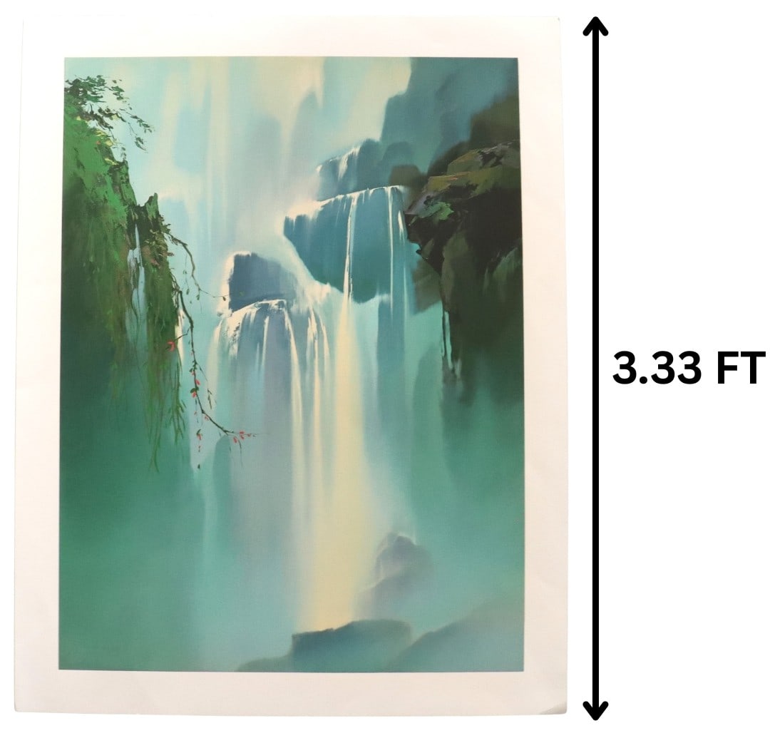 Thomas Leung (Born 1958) Chinese, Serigraph on Paper, "Misty Falls": Thomas Leung (Born 1958) Chinese, Serigraph on Paper, "Misty Falls". Thomas Leung Chinese Artist: b. 1958. He was born May 30, 1958, in Kowloon, Hong Kong. He inherited his artistic talent from his fa