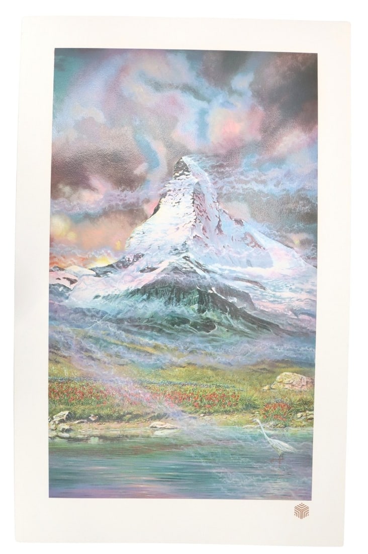 Brett Livingstone Strong (Born 1953) American/Australian, Limited Edition Serigraph, "Matterhorn": Brett Livingstone Strong (Born 1953) American/Australian, Limited Edition Serigraph, "Matterhorn". From the Suite: "7 Natural Wonders of the World". Brett-Livingstone Strong (born 31 October 1953) is 