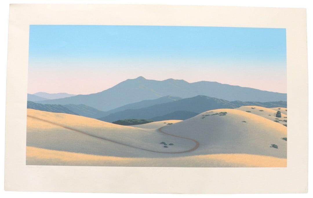 Kathleen Lipinsky (Born 1954) American, Printer's Proof Serigraph, "Mt Tamaipais from Baldy": Kathleen Lipinsky (Born 1954) American, Printer's Proof Serigraph, "Mt Tamaipais from Baldy". Pencil signed, titled, and dated 1990. Kathleen Lipinski has worked with Marin landscape in painting and p