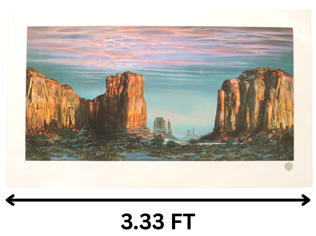 Brett Livingstone Strong (Born 1953) American/Australian, Serigraph, "Monument Valley": Brett Livingstone Strong (Born 1953) American/Australian, Serigraph, "Monument Valley". Brett-Livingston Strong was born in Junee, Australia, October 31, 1953. His art is included in the collections o