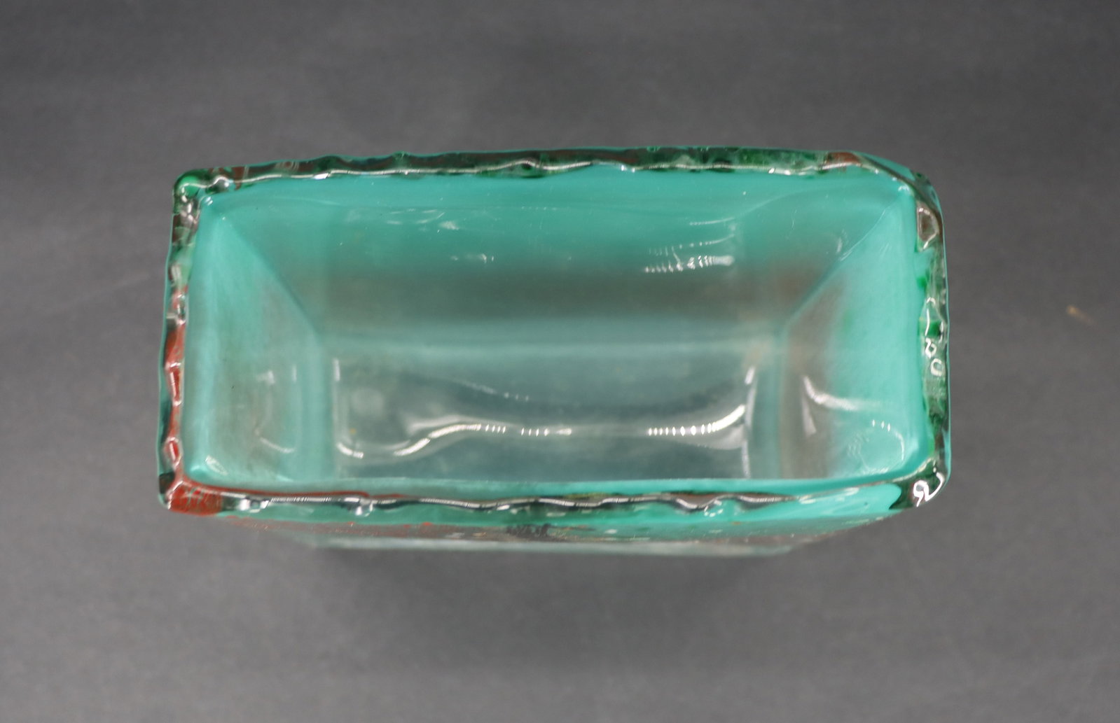 Signed Rectangular Art Glass Vase - 3