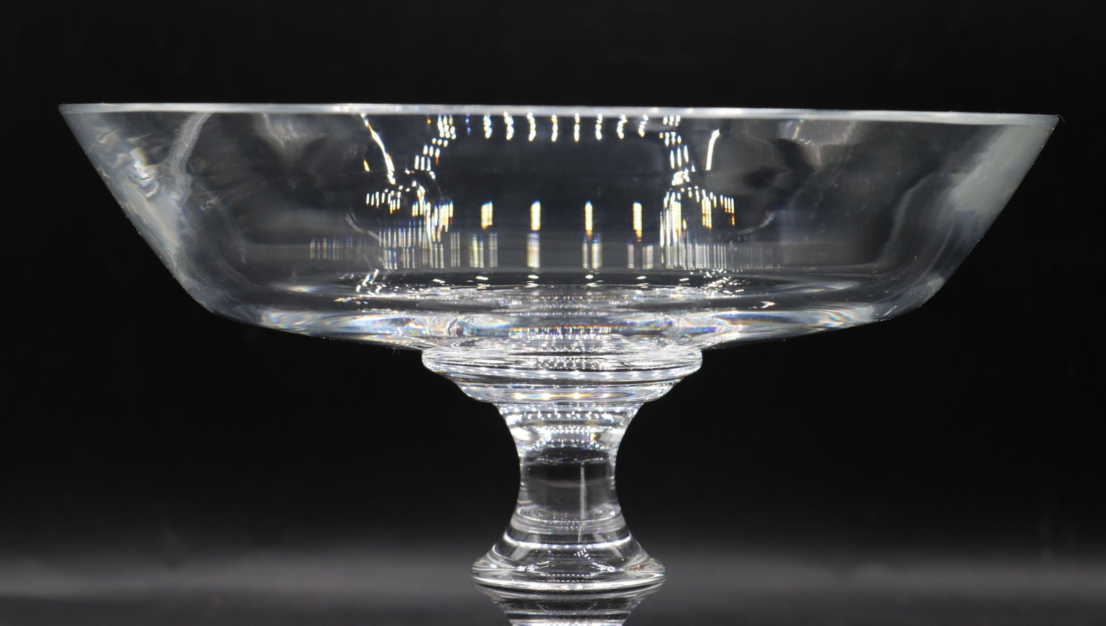 Val Saint Lambert State Plain Crystal Compote - 8