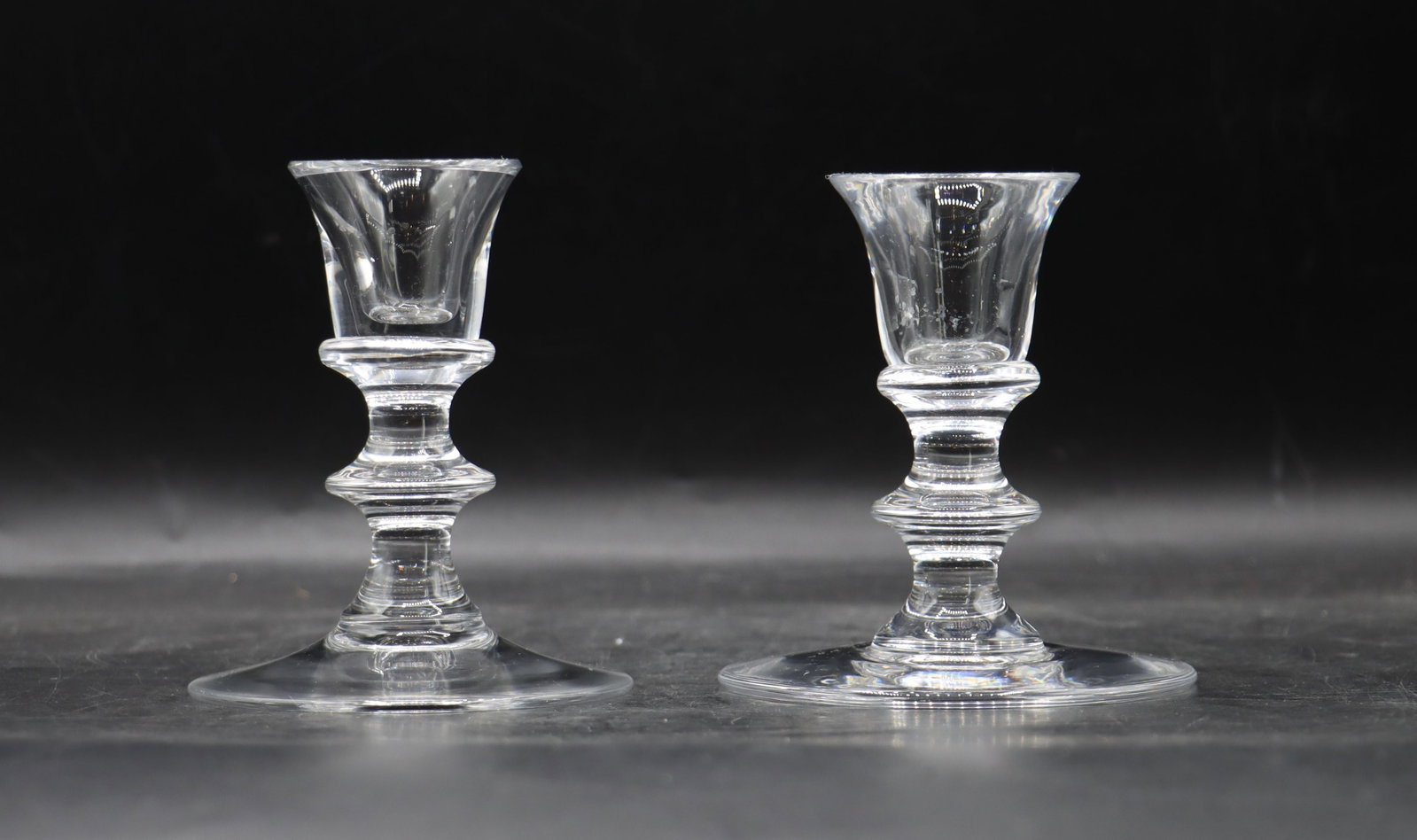 (2) Val Saint Lambert Crystal Candlesticks - 3