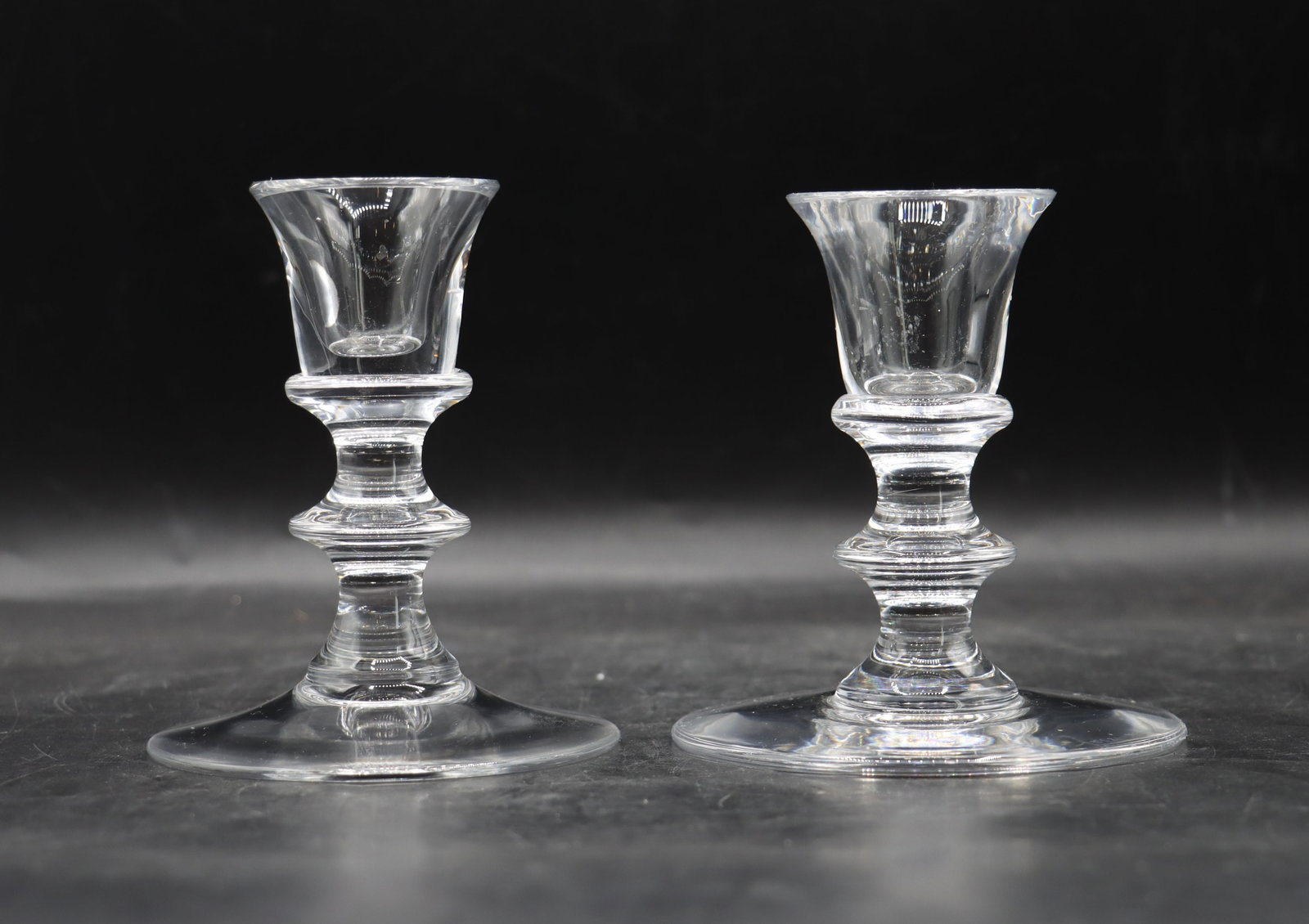 (2) Val Saint Lambert Crystal Candlesticks - 4