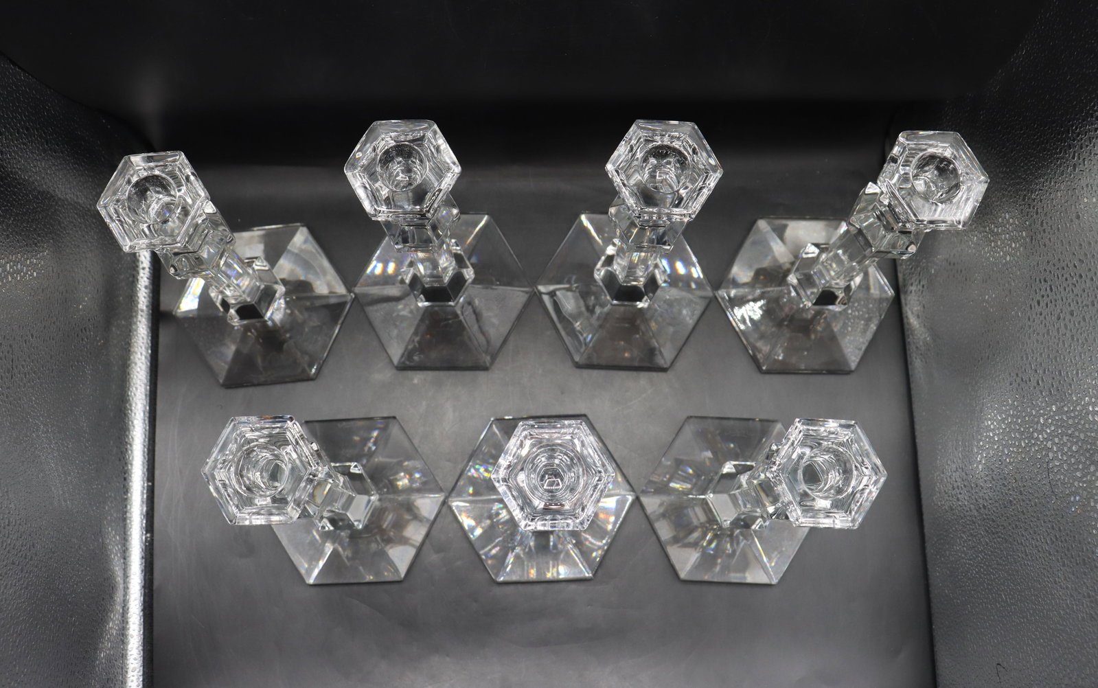 (7) Val Saint Lambert Crystal Candlesticks - 5