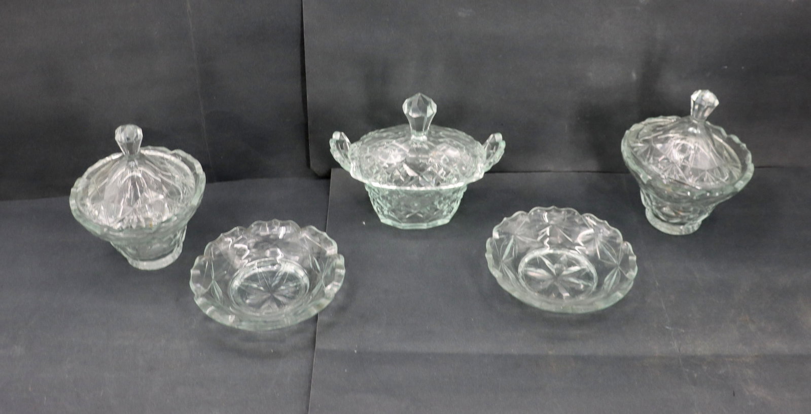 (5) Piece Cut Crystal Serving Set - 2