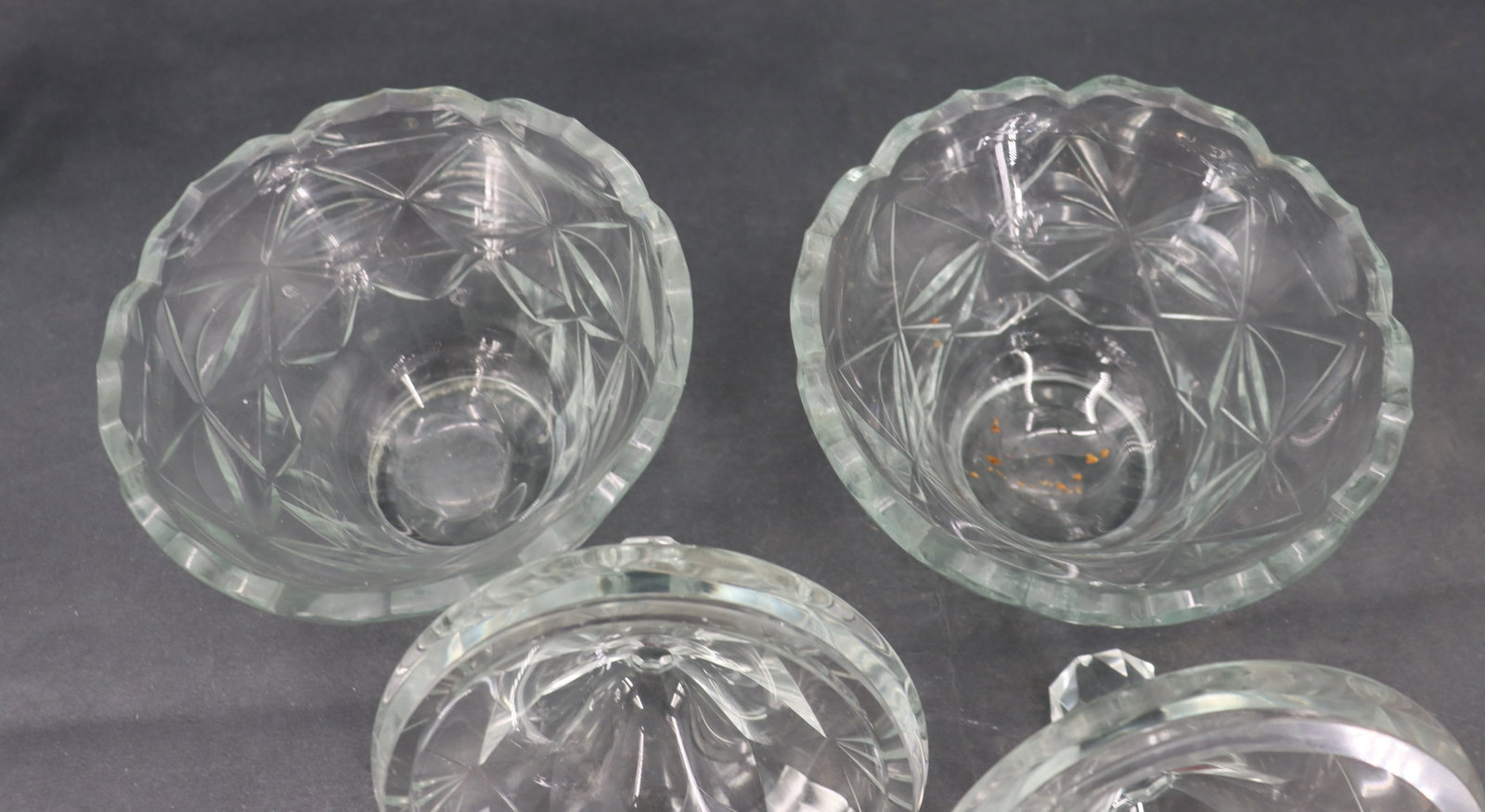 (5) Piece Cut Crystal Serving Set - 9