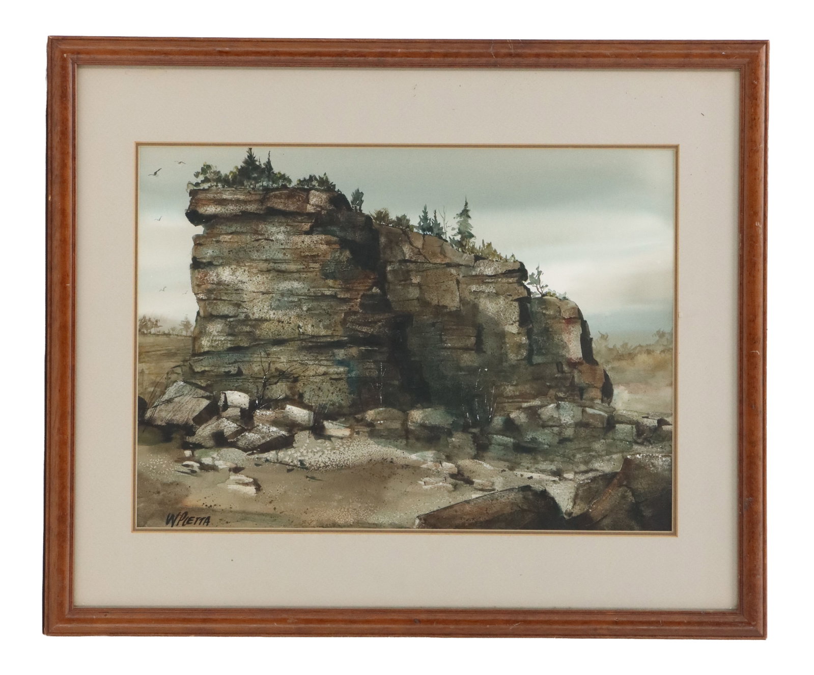 W. Pletta (20th Century) American, Watercolor on Paper of a Southwestern Landscape (1 of 10)