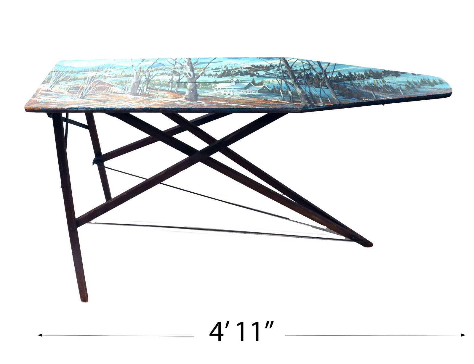 Ewald (Early 20th Century) Hand Painted Ironing Board with Winter Scene (1 of 17)