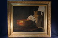 19th C. Unsigned Santa Fe School Oil/Canvas Still Life