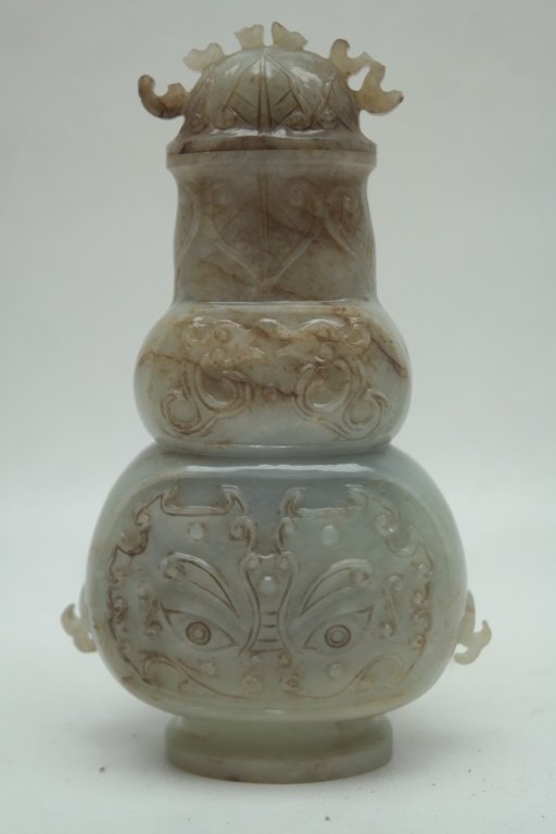 Antique Chinese Ming Dynasty Carved Jade Vase