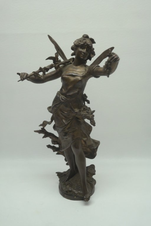 'Nymphe de Bois' Louis Auguste Mathurin Moreau: 'Nymphe de Bois' bronze Louis Auguste Mathurin Moreau (1855 - 1919)