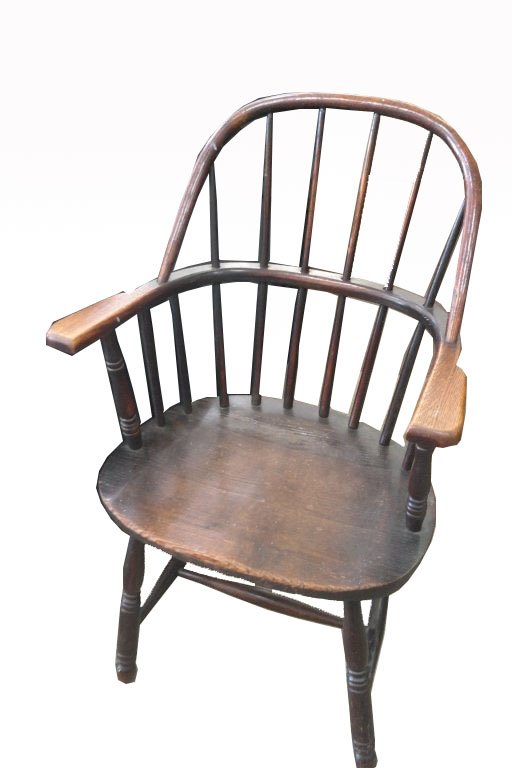 Antique Windsor Chair: Antique Windsor chair having evidence of original paint.