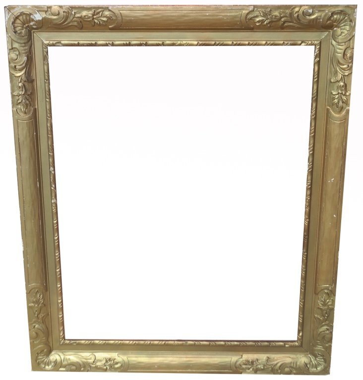 Albert Milch Frame Hand Carved Gold Leafed: Hand carved Albert Milch frame with gold leaf. Sight Size: 29 x 36 in Overall Size: 37.5 x 44 in