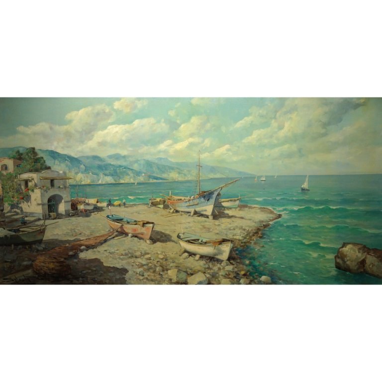 Giuseppe Salvati (1900-1968) Italian Coastal Scene (1 of 6)