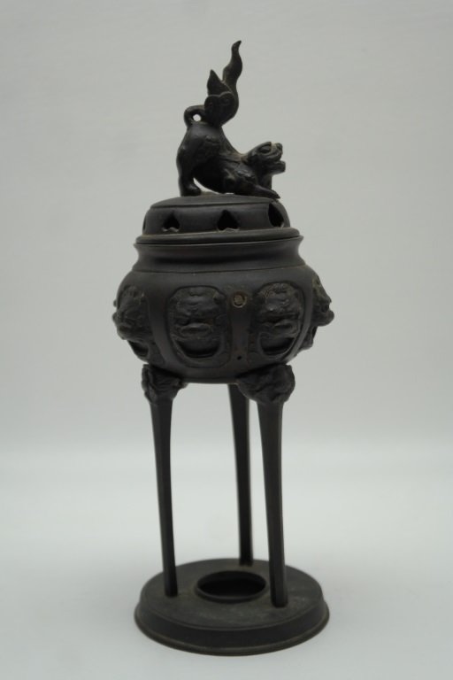 19th C. Chinese Bronze Incense Burner (1 of 4)