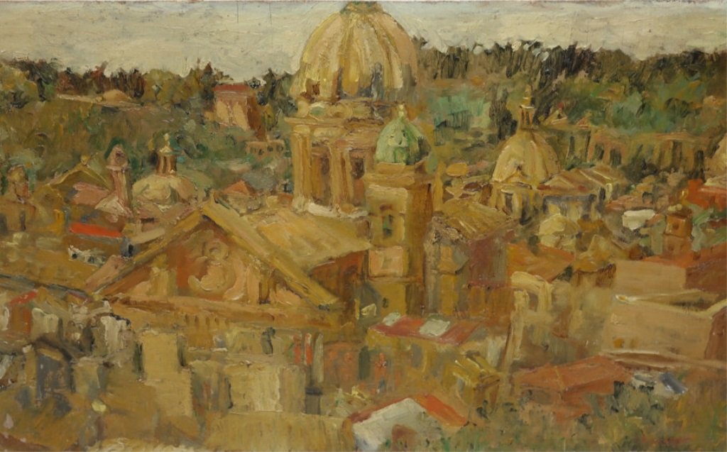 Rome Oil/Board Signed (1 of 5)