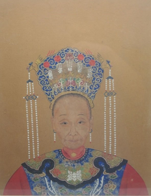 19th C. Framed Chinese Ancestral Portrait (1 of 2)