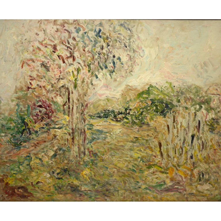 Signed Impressionist Landscape w/ Gold Frame (1 of 6)