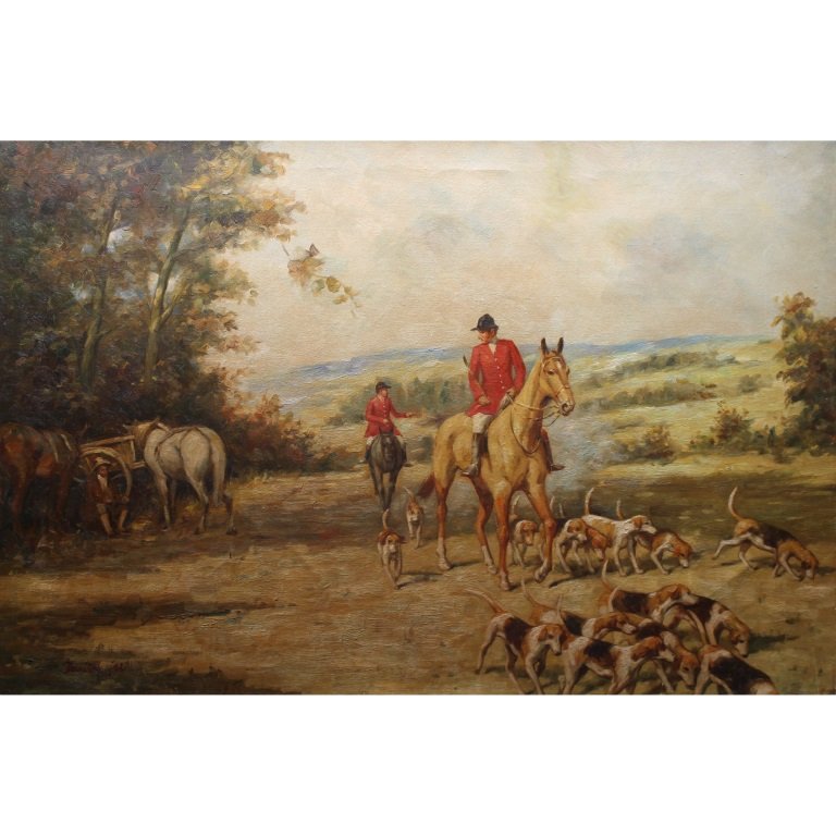 Daniel Fox Oil/Canvas Hunting Scene (1 of 7)