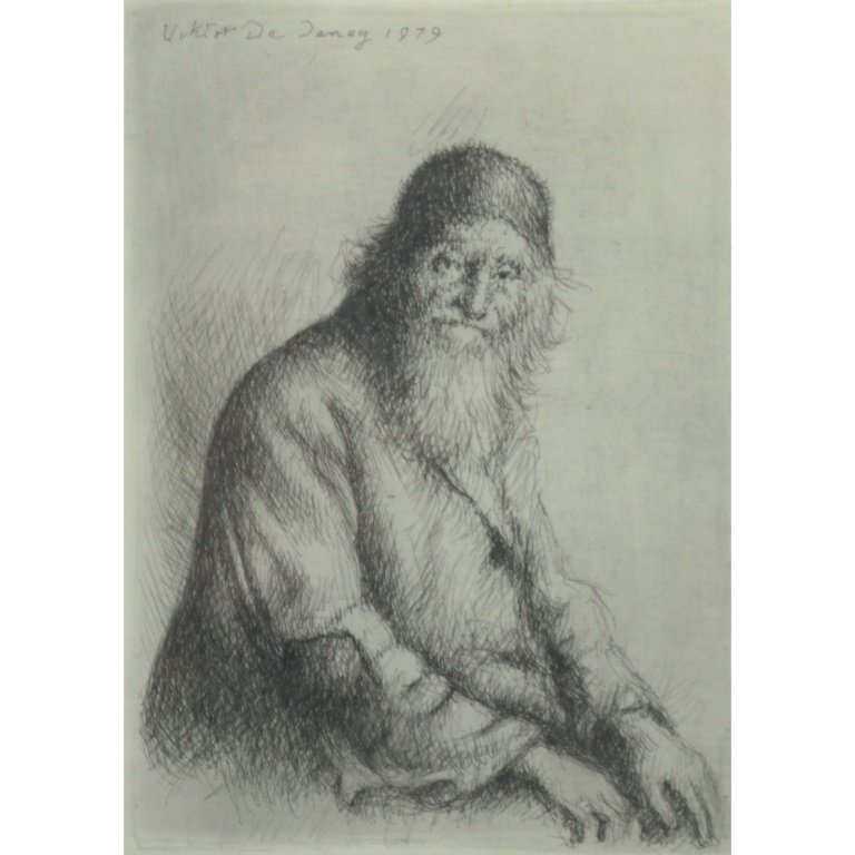 Framed Viktor De Jeney Etching (1 of 3)
