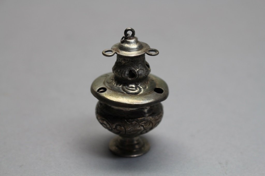 Antique Japanese Silver Plate Censor (1 of 3)