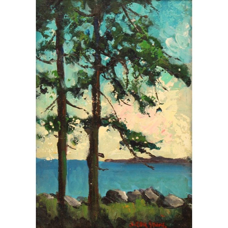 Leon Stacks (1928-1991) "Twin Pines" (1 of 5)