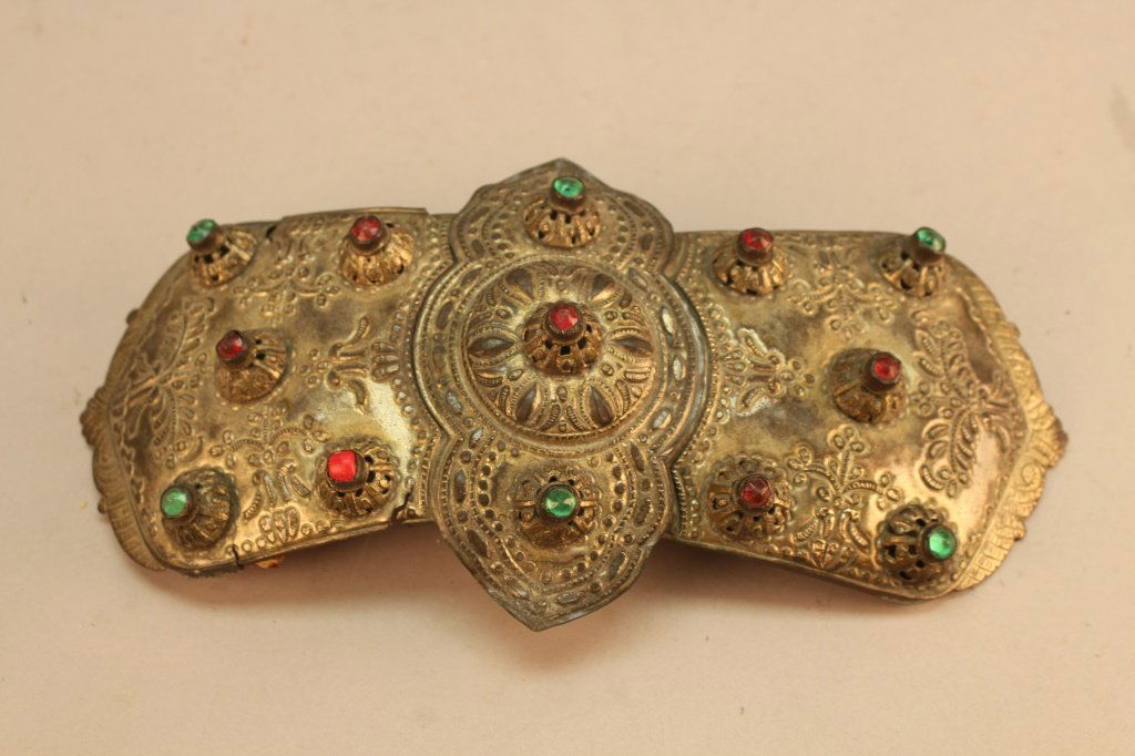 Antique Jeweled Middle Eastern Belt Buckle (1 of 3)
