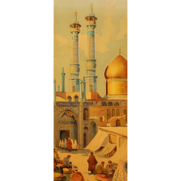 Antique Middle Eastern Market Watercolor (1 of 4)