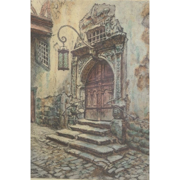 Paul Sollmann (1886-1951) Colored Etching (1 of 4)