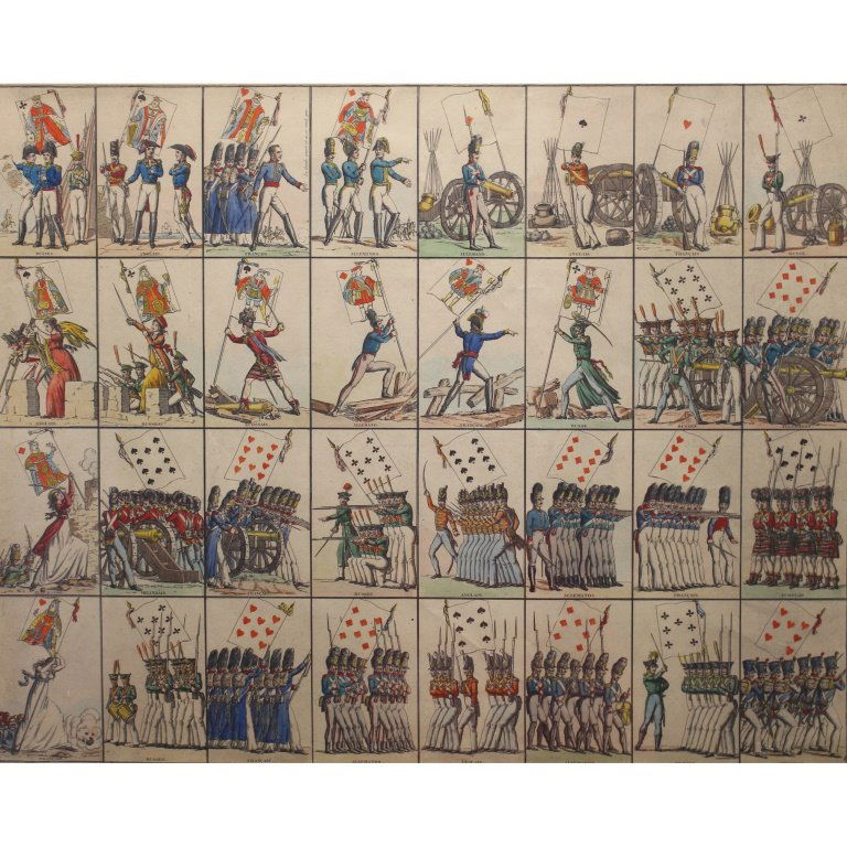 Whimsical Framed W/C of European Soldiers (1 of 3)