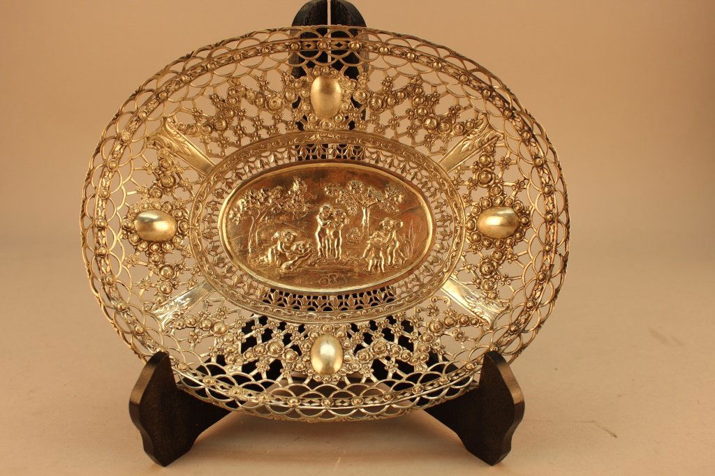 .800 German Silver Figural Basket (1 of 4)