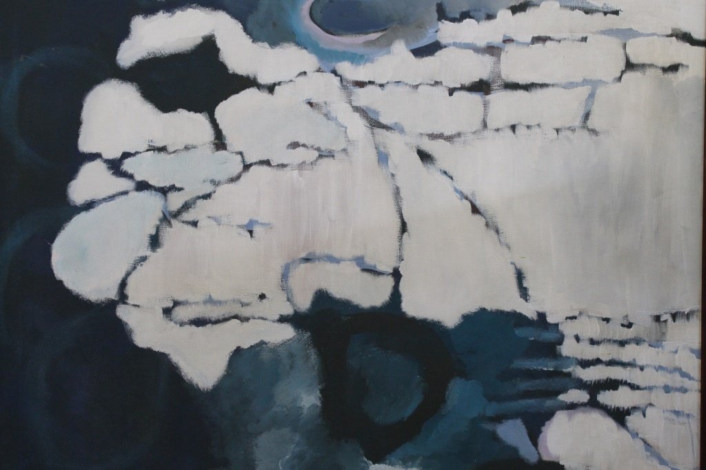 Large Signed 20th C. Abstract Oil/Canvas (1 of 4)