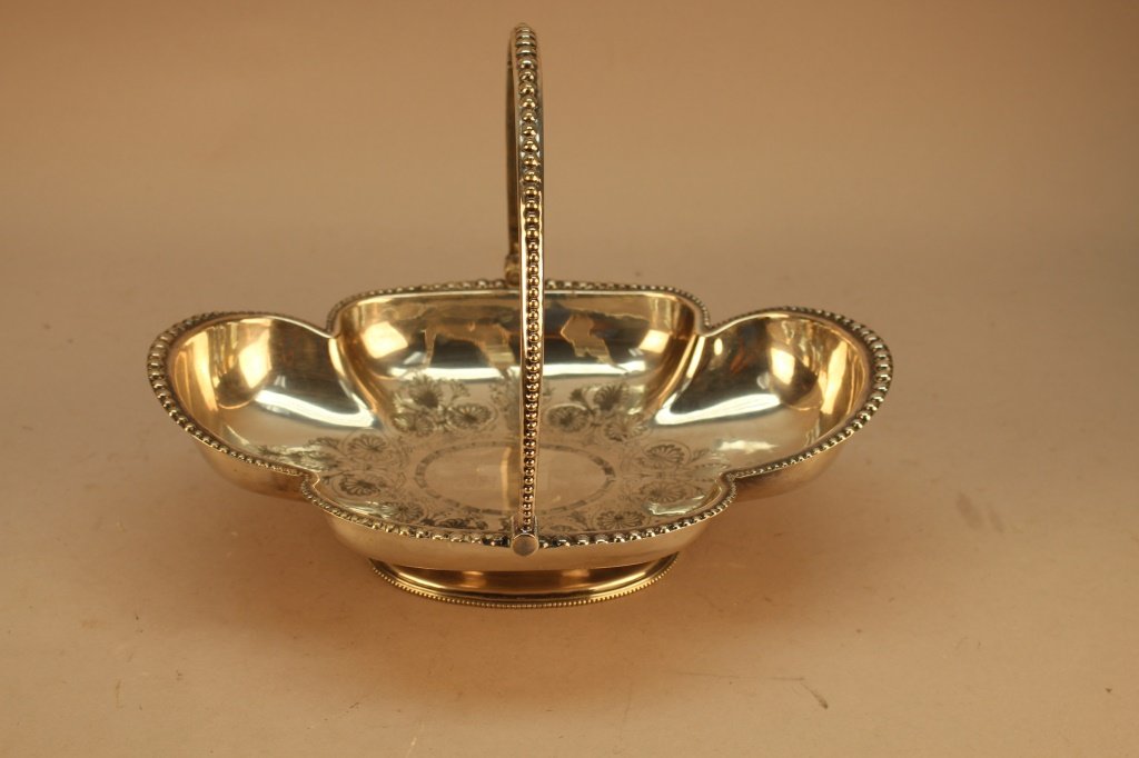 Antique Silver Basket w/ Handle (1 of 5)